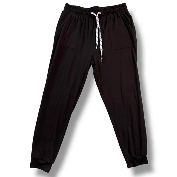 ShoSho Womens Athletic Joggers Casual Sweatpants Drawstring Black Medium - Picture 1 of 5
